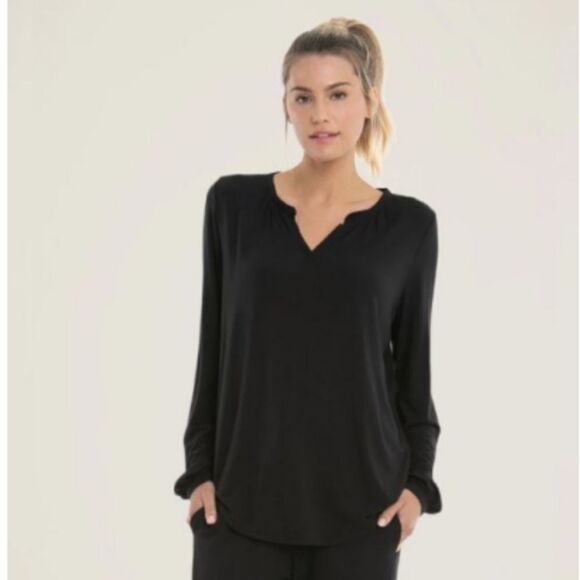 Barefoot Dreams Tops - Barefoot dreams LUXE MILK JERSEY NAMASTE  Sz Medium